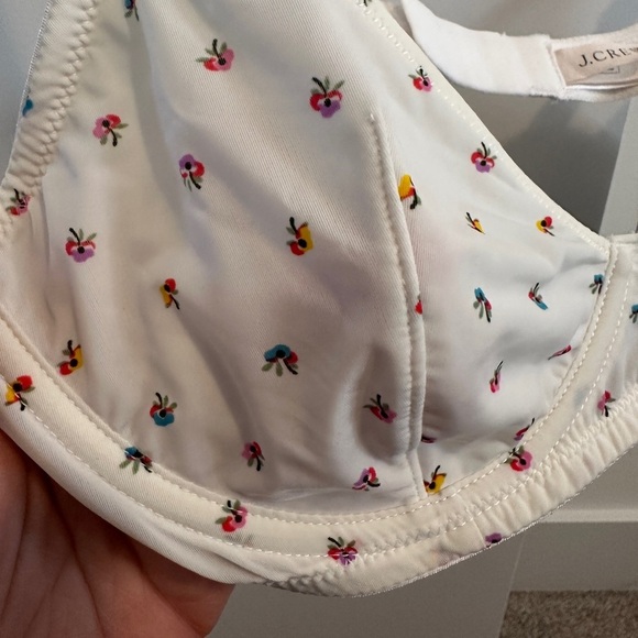J. Crew White Floral Balconette Bra Size 36C - Picture 7 of 8